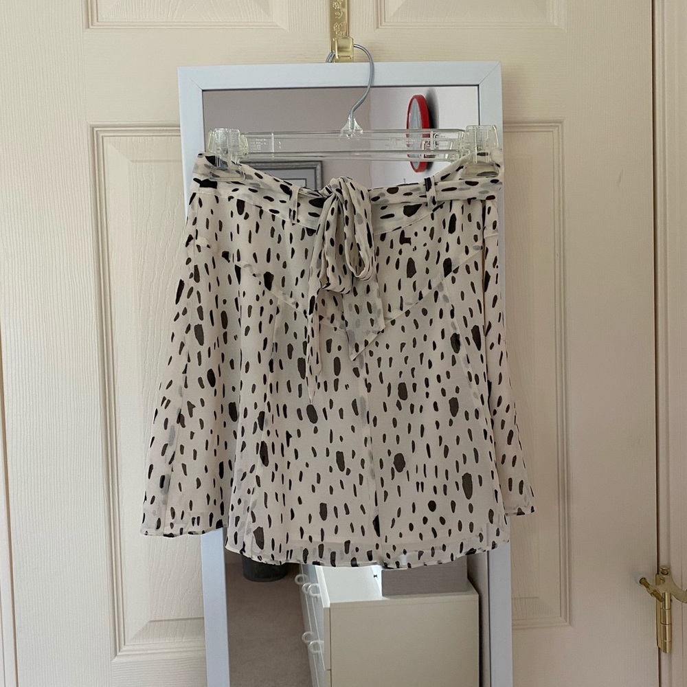 printed flowy skirt